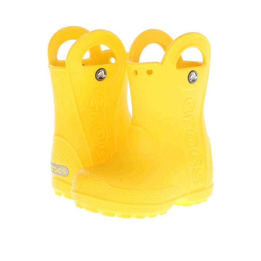 C8 Crocs Rain Boot Yellow Unisex Child Toddler boy girl shoe peppa pig spring